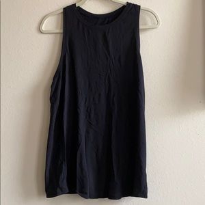 Black Lulu Lemon Tank Top with Open Back